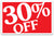 30% OFF double-sided showcard