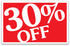 30% OFF double-sided showcard