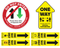 Décalques | Kit de décalcomanies de sol unidirectionnelles (fr) - Eddie's Hang-Up Display Ltd.