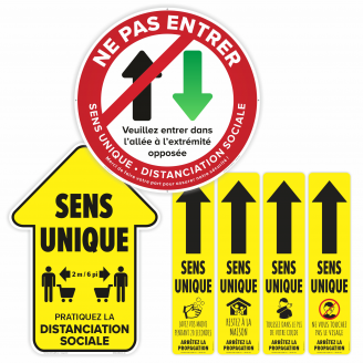 Décalques | Kit de décalcomanies de sol unidirectionnelles (fr) - Eddie's Hang-Up Display Ltd.