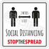 Social Distancing' Signs/ Decals | 4 Per Pack
