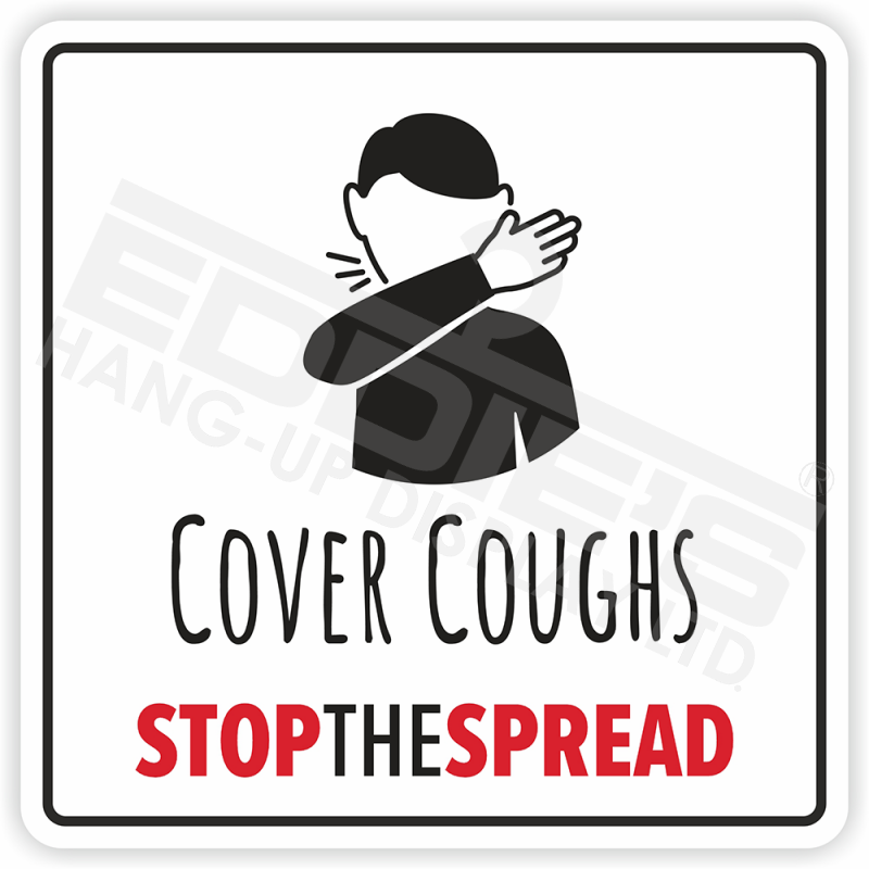 Cover Coughs' Signs/ Decals | 4 Per Pack - Eddie's Hang-Up Display Ltd.