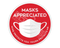 Masks Appreciated' Decal | 4 Per Pack - Eddie's Hang-Up Display Ltd.