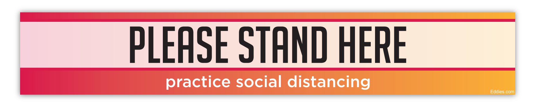 Please Stand Here' Floor Decal | Outdoor/ Indoor Rung - Eddie's Hang-Up Display Ltd.