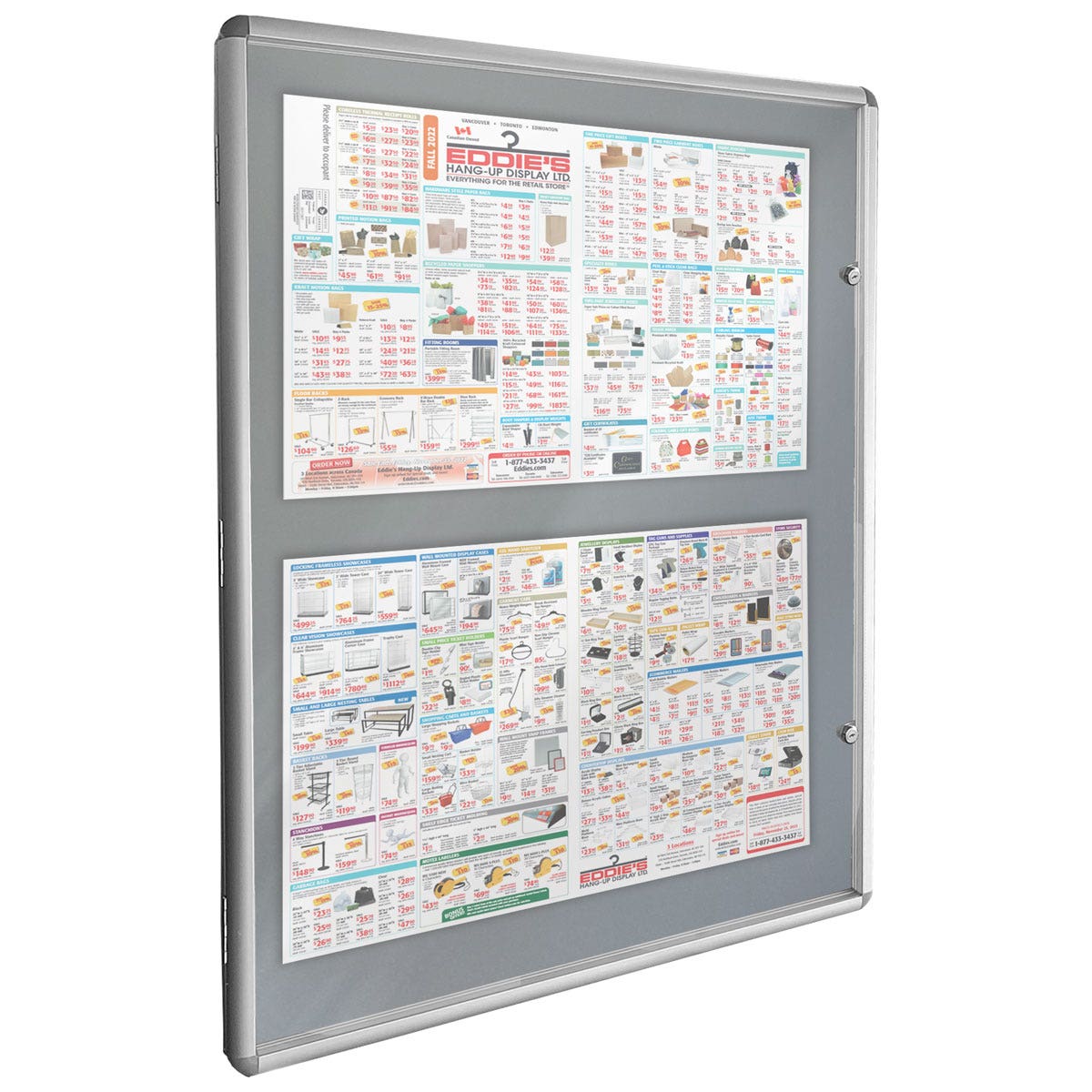 30" x 40" Enclosed Bulletin Board With Locking Doors