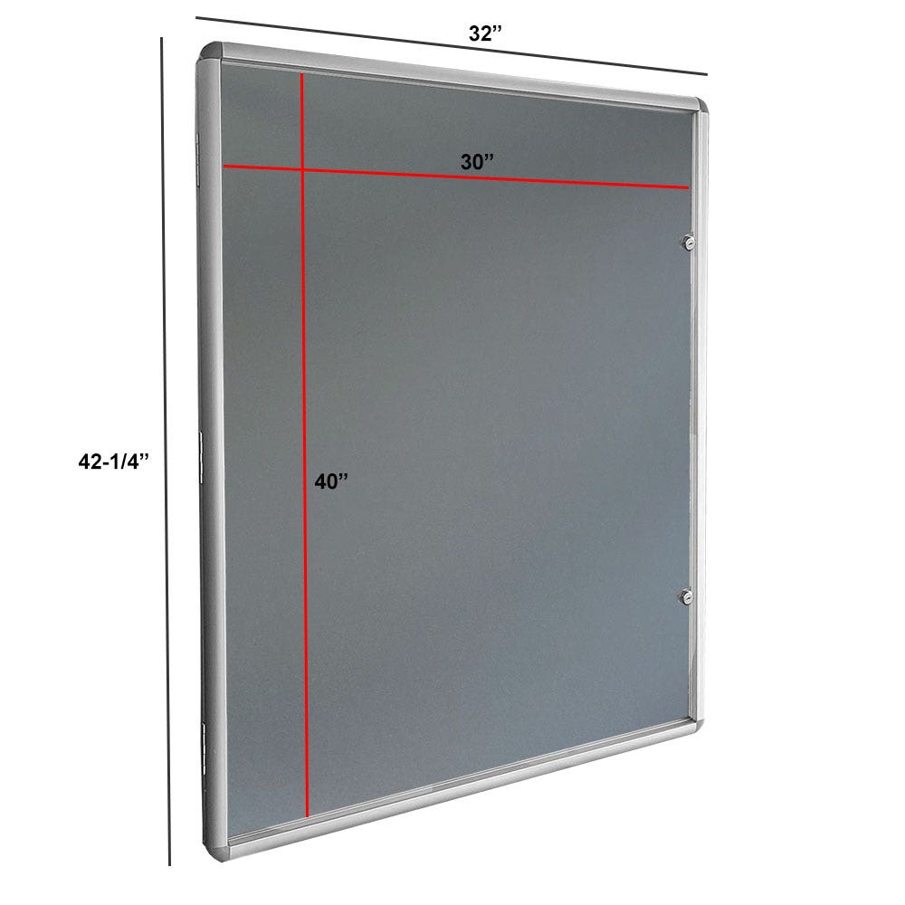 Enclosed Bulletin Board With Locking Door | 30