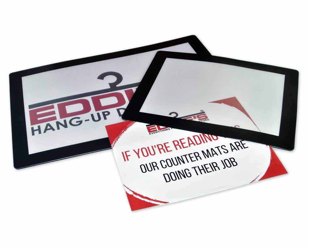 Retail Counter Mats & Sign Holders - Eddie's Hang-Up Display Ltd.