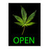 Cannabis Dispensary 'Open' Sign Insert For Backlit Sign Holders |11" x 17" - Eddie's Hang-Up Display Ltd.