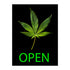 Insert de panneau « ouvert » pour dispensaire de cannabis pour supports de panneaux rétroéclairés | 11" x 17"