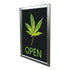 Insert de panneau « ouvert » pour dispensaire de cannabis pour supports de panneaux rétroéclairés | 11" x 17"