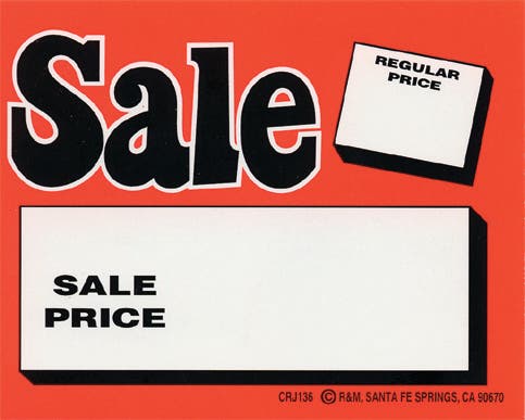 Regular/Sale Price Show Cards