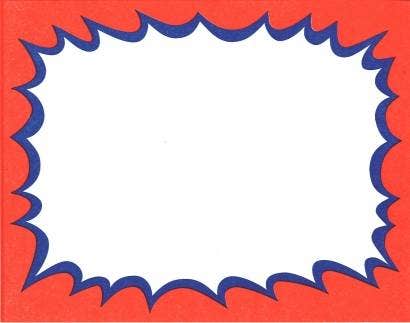 Blank Burst Show Cards | White, Red & Blue - Eddie's Hang-Up Display Ltd.