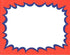 Blank Burst Show Cards | White, Red & Blue - Eddie's Hang-Up Display Ltd.