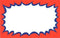Blank Burst Show Cards | White, Red & Blue - Eddie's Hang-Up Display Ltd.