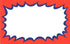 Blank Burst Show Cards | White, Red & Blue - Eddie's Hang-Up Display Ltd.