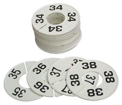 Round Clothing Size Dividers - Eddie's Hang-Up Display Ltd.