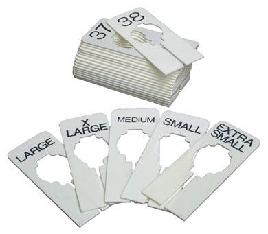 Rectangular Clothing Size Dividers - Eddie's Hang-Up Display Ltd.