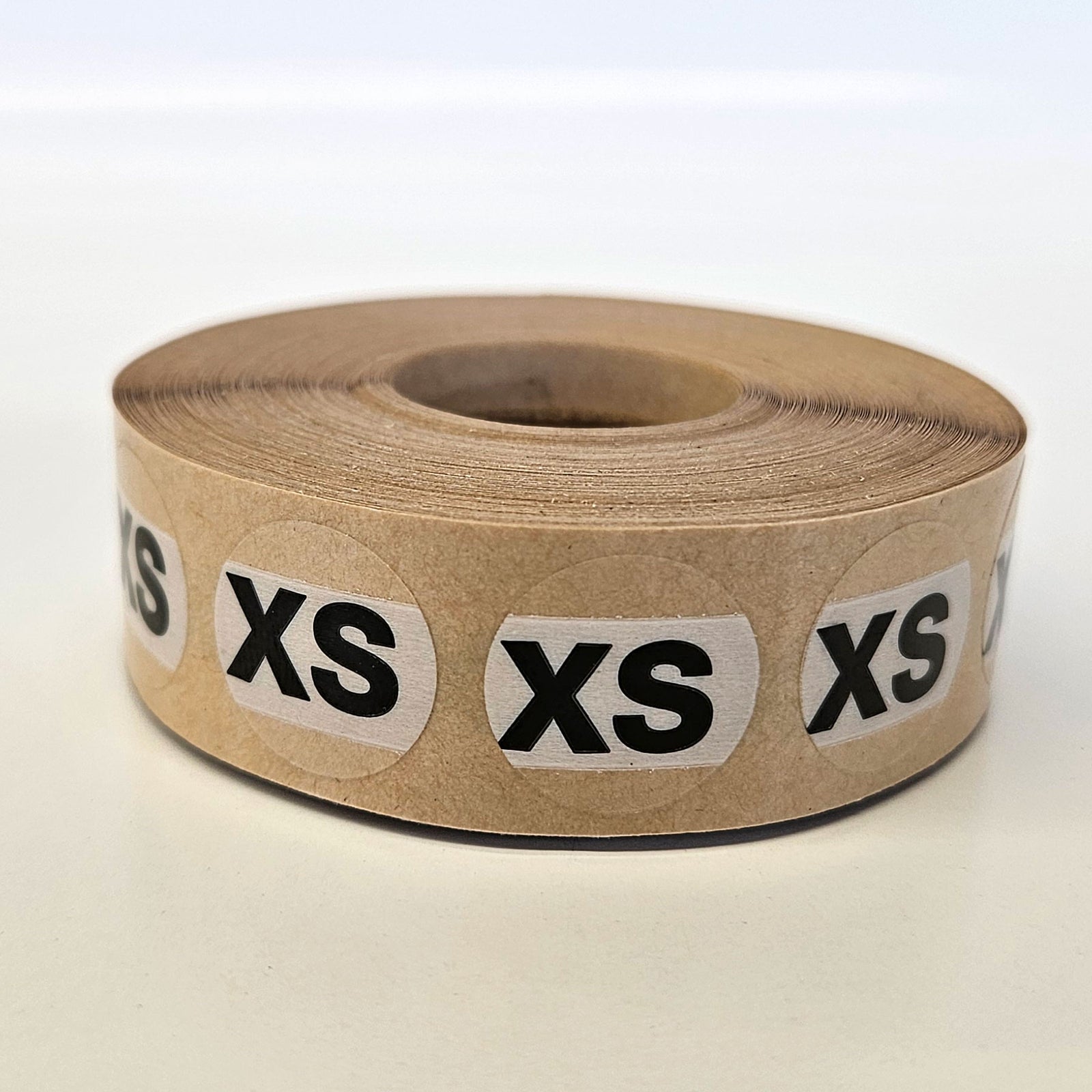 Stick-On-Dot Sizers | 3/4” | Black on White on Clear | 1000 Per Roll - Eddie's Hang-Up Display Ltd.