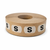 Roll of brown paper tape with black 'S' labels on a white background