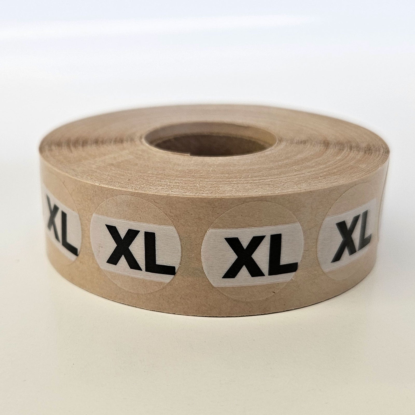 Stick-On-Dot Sizers | 3/4” | Black on White on Clear | 1000 Per Roll - Eddie's Hang-Up Display Ltd.