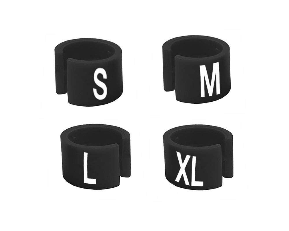 Mini Size Markers For Hangers | White on Black | 100 Pack - Eddie's Hang-Up Display Ltd.