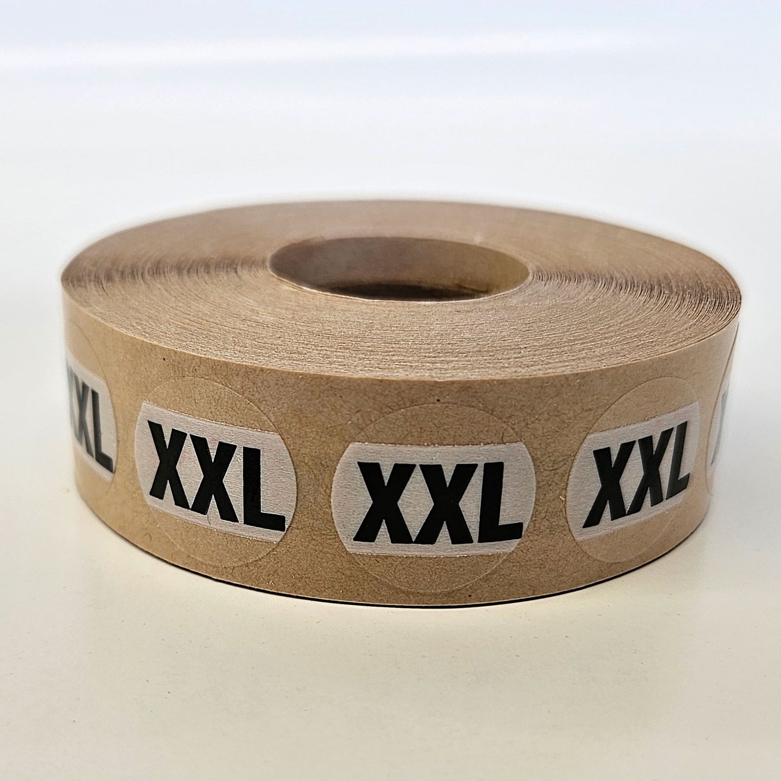 Stick-On-Dot Sizers | 3/4” | Black on White on Clear | 1000 Per Roll - Eddie's Hang-Up Display Ltd.