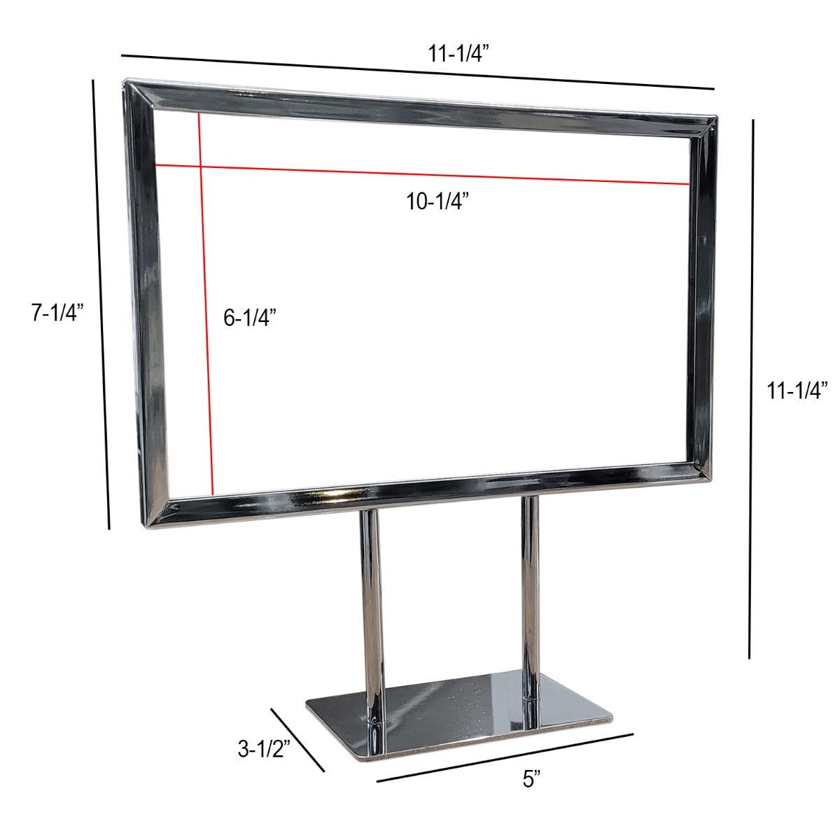 Countertop Sign Holder With 4" Posts | 7" High x 11" Wide - Eddie's Hang-Up Display Ltd.