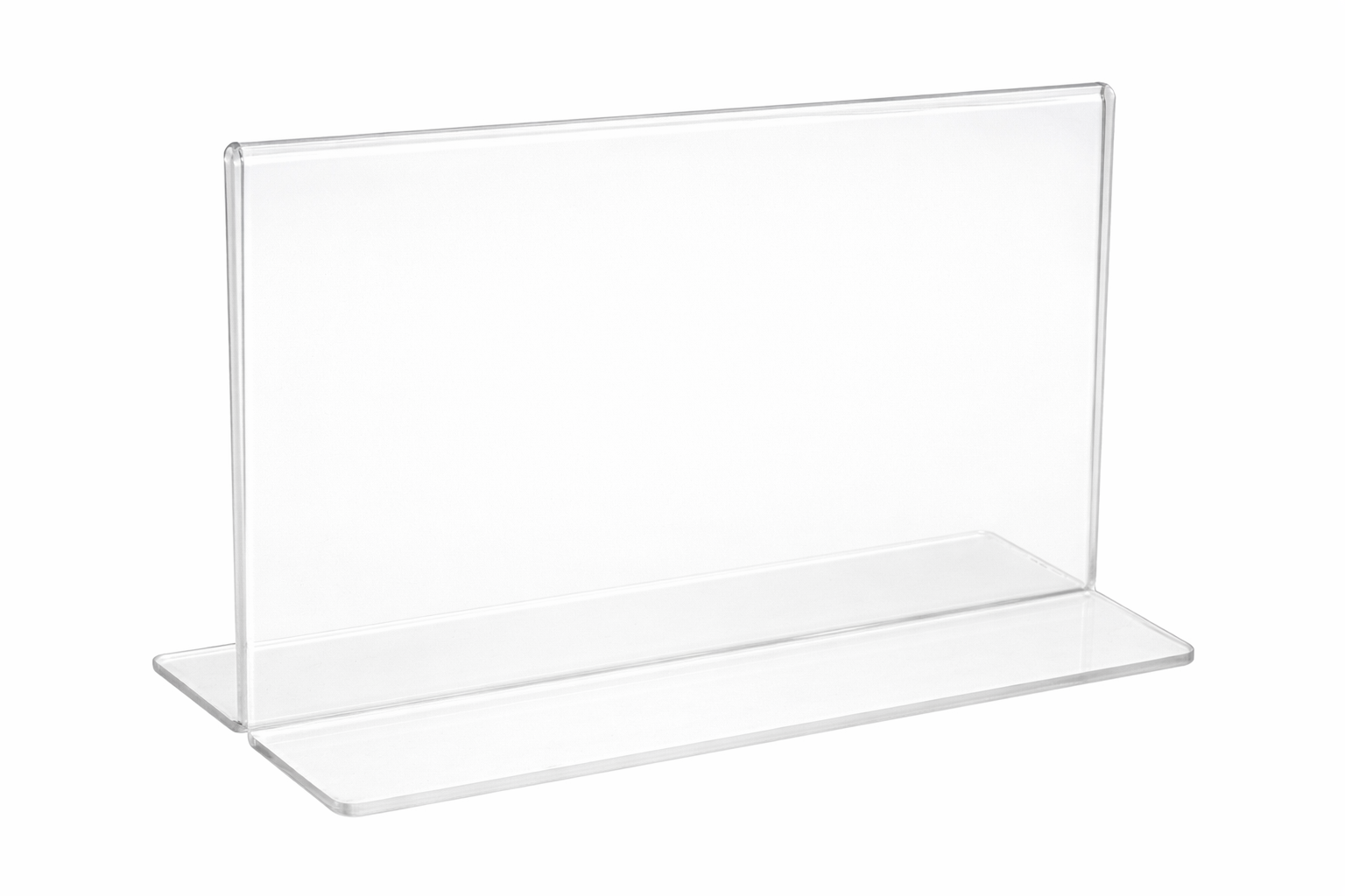 Bottom Loading Sign Holders | Clear Acrylic - Eddie's Hang-Up Display Ltd.