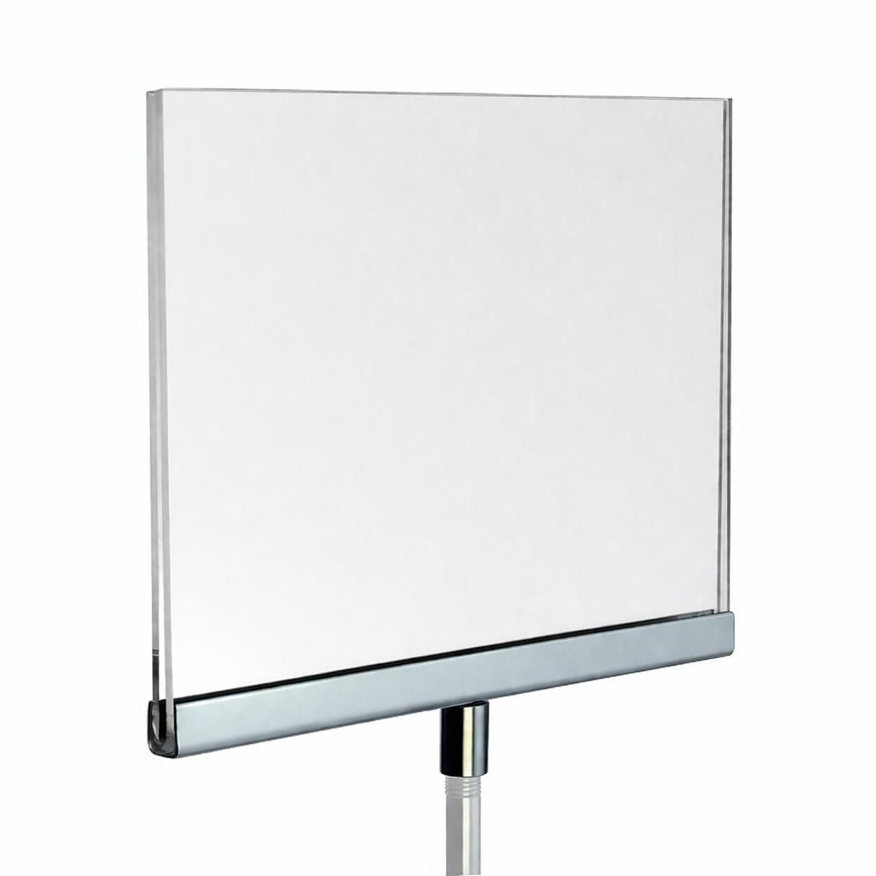 Acrylic Sign Holders With Metal Channel | 3/8" Fitting - Eddie's Hang-Up Display Ltd.