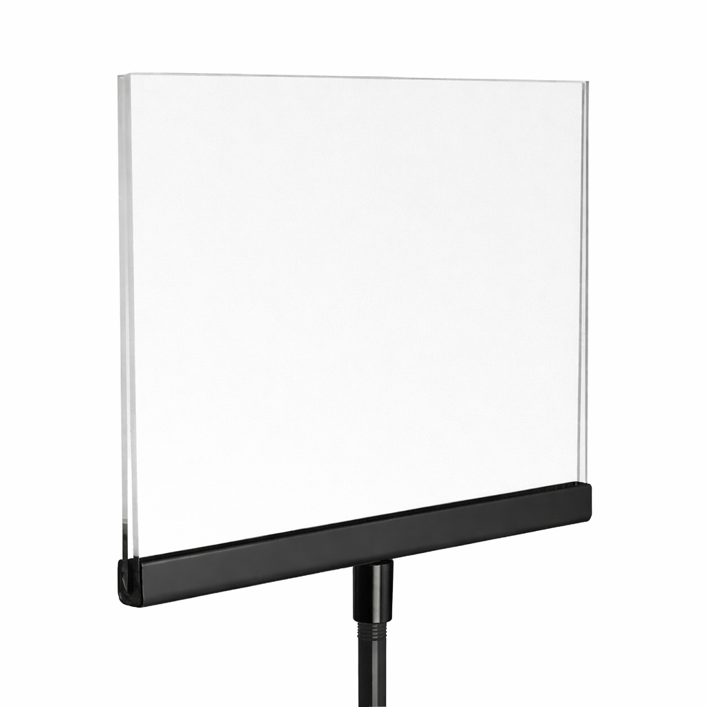Acrylic Sign Holders With Metal Channel | 3/8