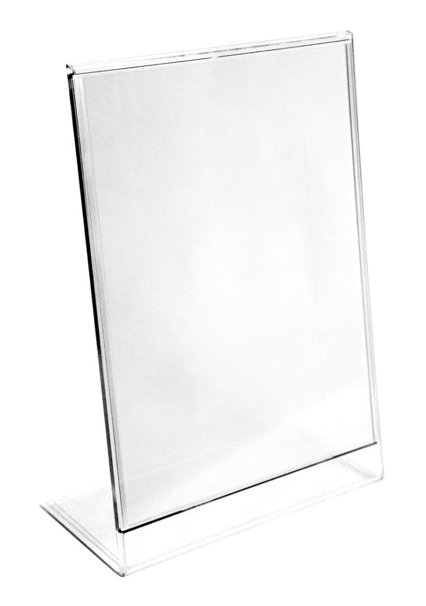 Slanted Top Loading Sign Holder | 11"h x 8-1/2"w - Eddie's Hang-Up Display Ltd.