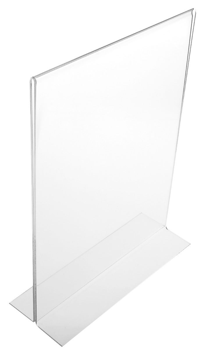 Bottom Loading Sign Holders | Clear Acrylic - Eddie's Hang-Up Display Ltd.
