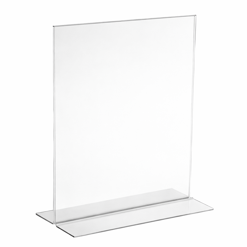 Bottom Loading Sign Holders | Clear Acrylic - Eddie's Hang-Up Display Ltd.