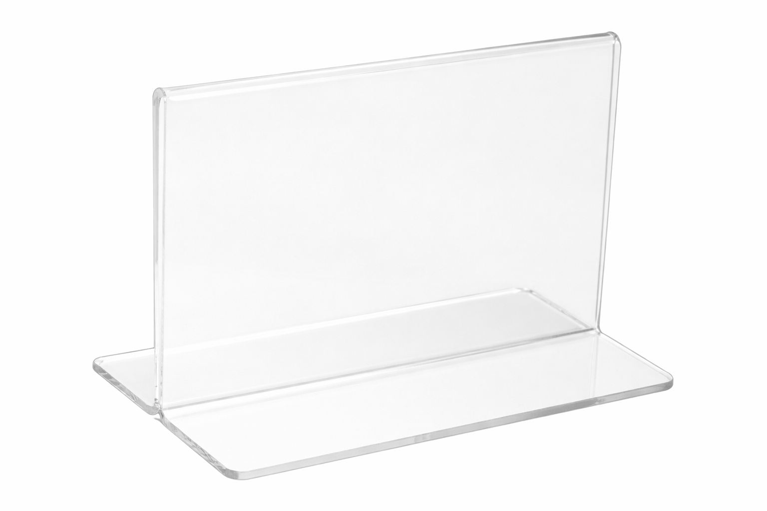 Bottom Loading Sign Holders | Clear Acrylic - Eddie's Hang-Up Display Ltd.