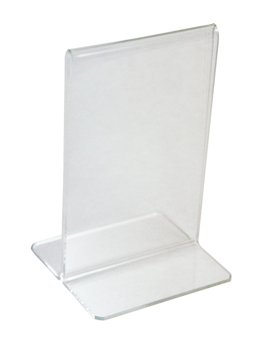 Bottom Loading Sign Holders | Clear Acrylic - Eddie's Hang-Up Display Ltd.