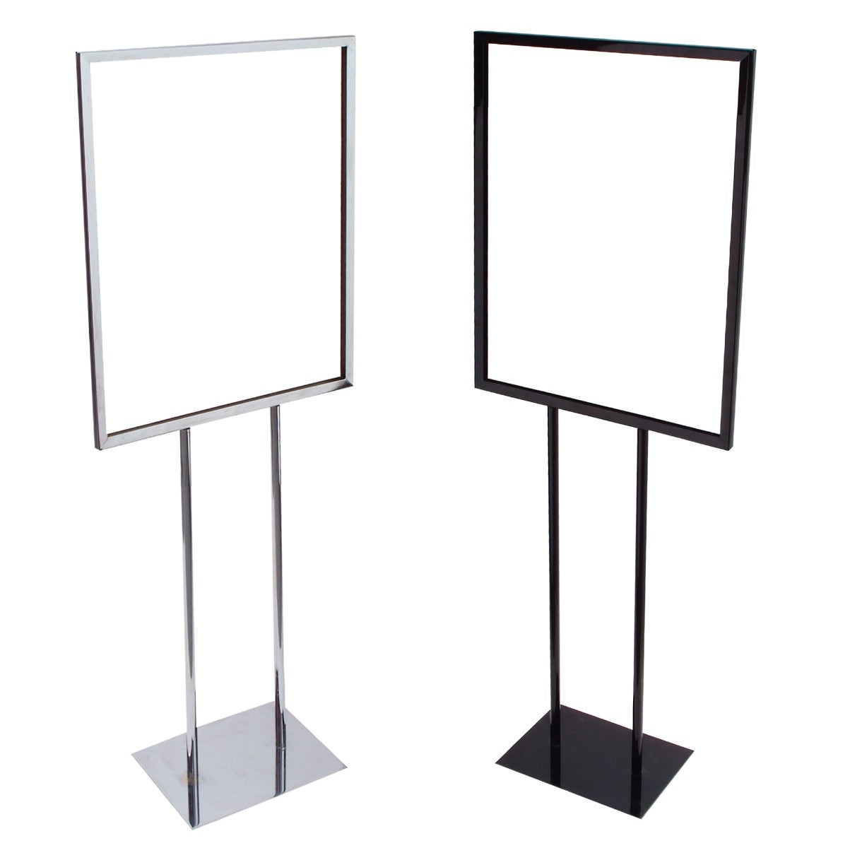 22" x 28" Frame Floor Standing Sign Holders With Round Tubing Supports