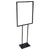 Floor Standing Sign Holder | Round Tubing Supports | Rectangular Base | 22" x 28" Frame - Eddie's Hang-Up Display Ltd.