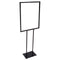 Floor Standing Sign Holder | Round Tubing Supports | Rectangular Base | 22" x 28" Frame - Eddie's Hang-Up Display Ltd.