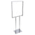 Floor Standing Sign Holder | Round Tubing Supports | Rectangular Base | 22" x 28" Frame - Eddie's Hang-Up Display Ltd.