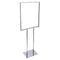 Floor Standing Sign Holder | Round Tubing Supports | Rectangular Base | 22" x 28" Frame - Eddie's Hang-Up Display Ltd.