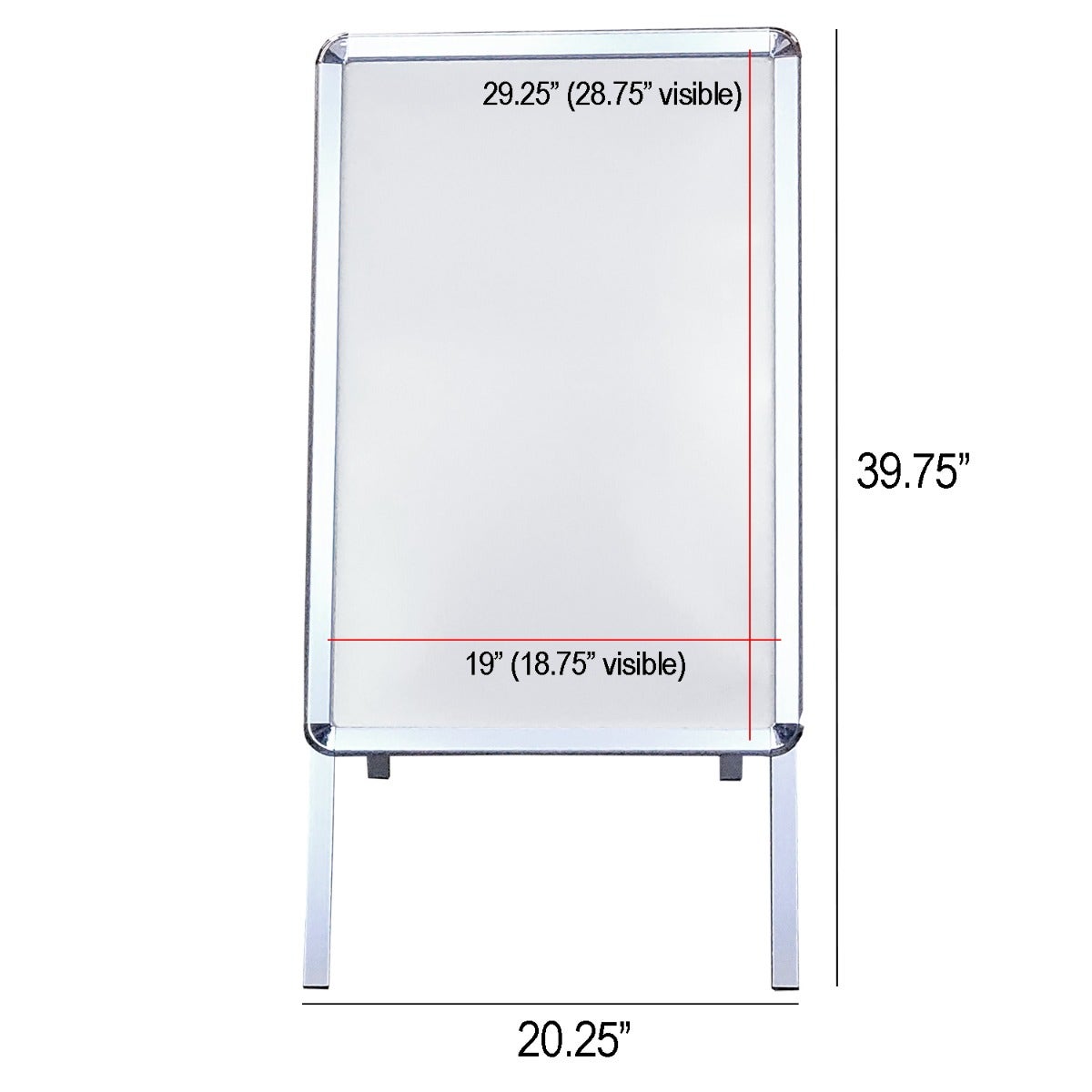 A-Frame Aluminum Whiteboard and Sign Holder - Eddie's Hang-Up Display Ltd.