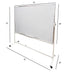 Tableau blanc magnétique réversible mobile | 72" x 48" | Cadre en métal blanc et aluminium