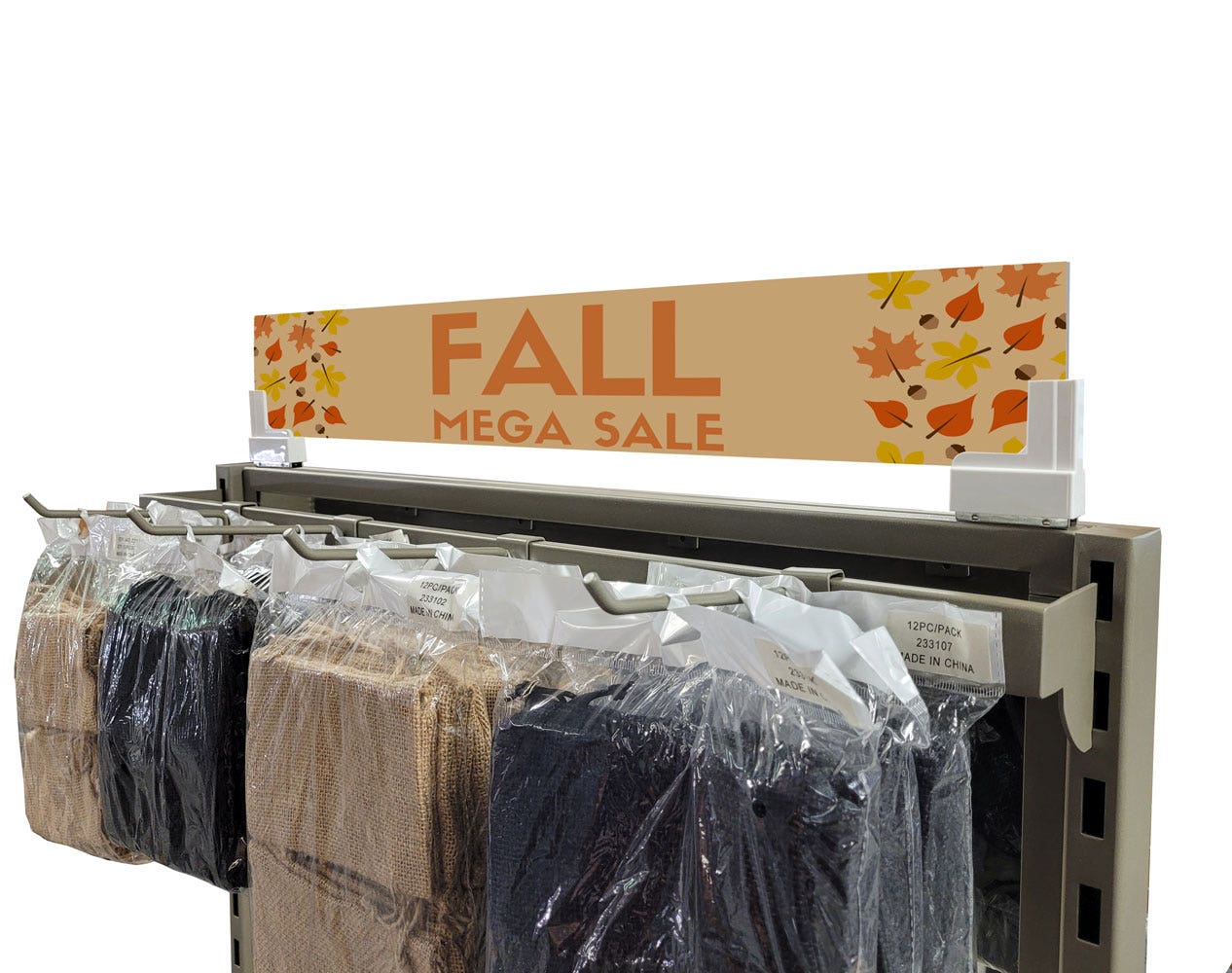 Magnetic Gondola Sign Clip for Headers and Toppers | Black - Eddie's Hang-Up Display Ltd.