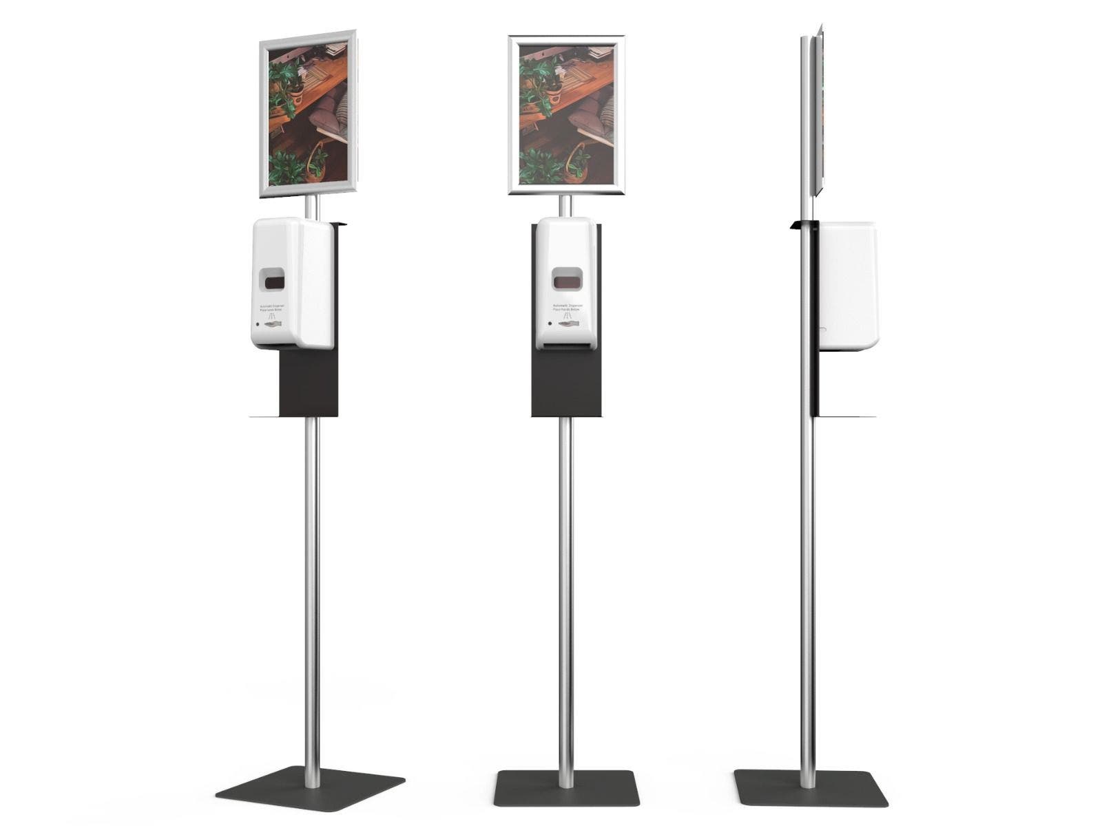Hand Sanitizer Stations With 8-1/2" x 11" Sign Holder | Auto Dispenser | Liquid & Gel