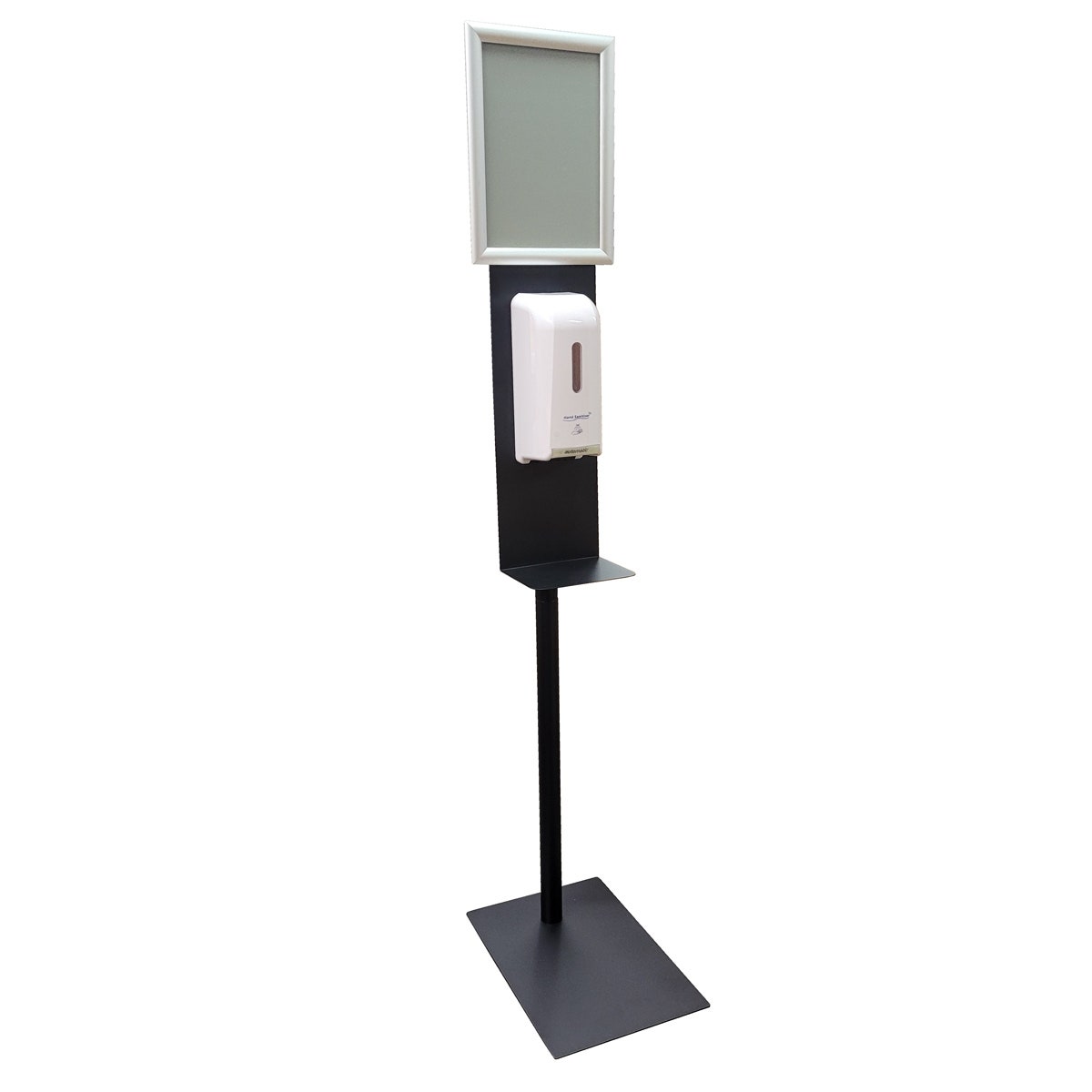 Hand Sanitizer Stand With 8.3" x 11.7" Sign Holder| Auto Dispenser | Liquid Sanitizer - Eddie's Hang-Up Display Ltd.
