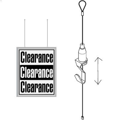 Easy Slide Looped Hanging Cable - Eddie's Hang-Up Display Ltd.