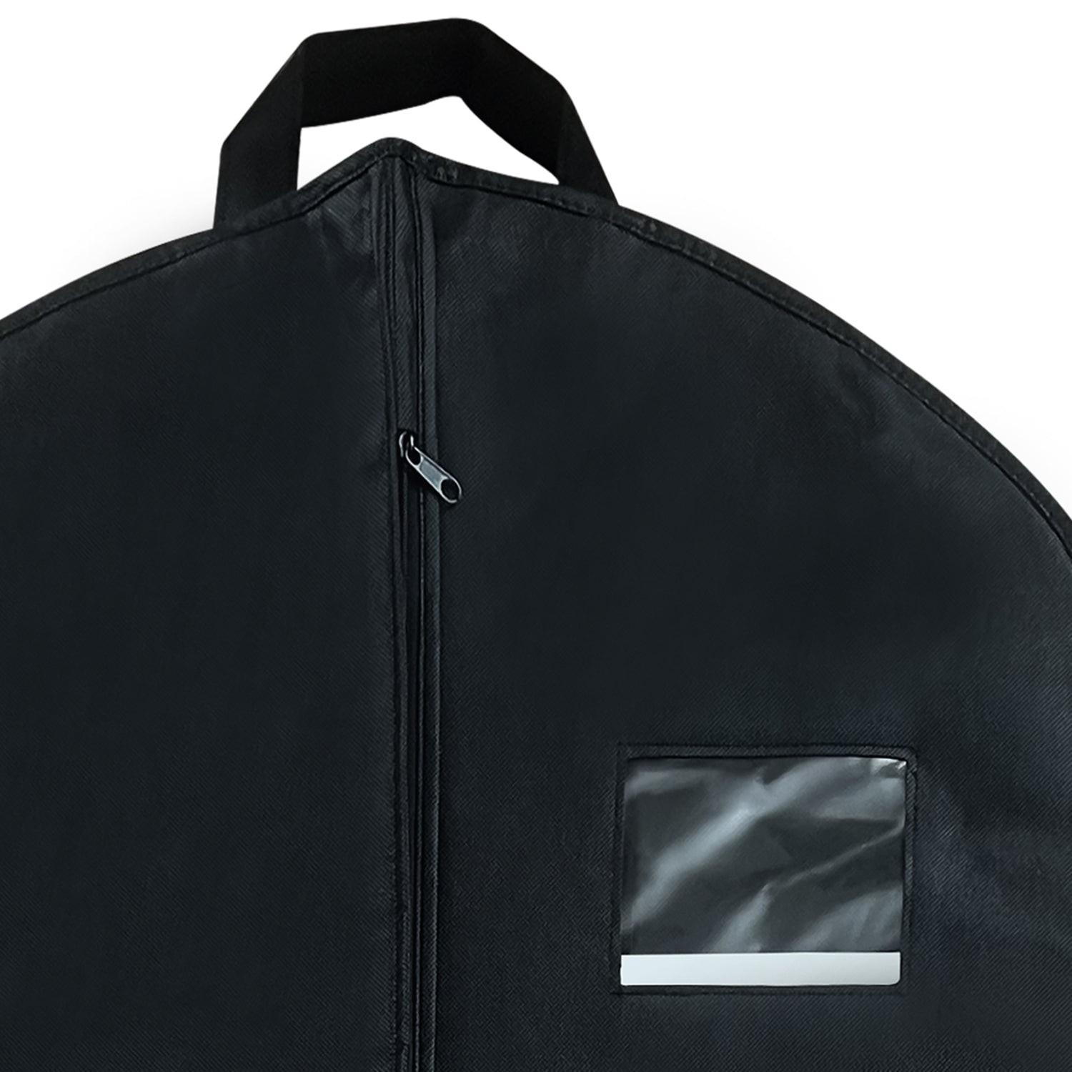Detail image of non-woven garment bag clear window