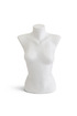 White mannequin torso on a white background