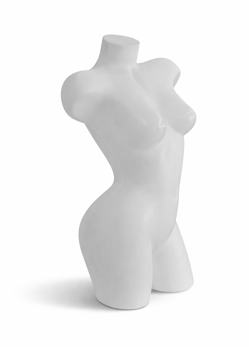 Female Curvy 3/4 Mannequin Display Torso - Eddie's Hang-Up Display Ltd.