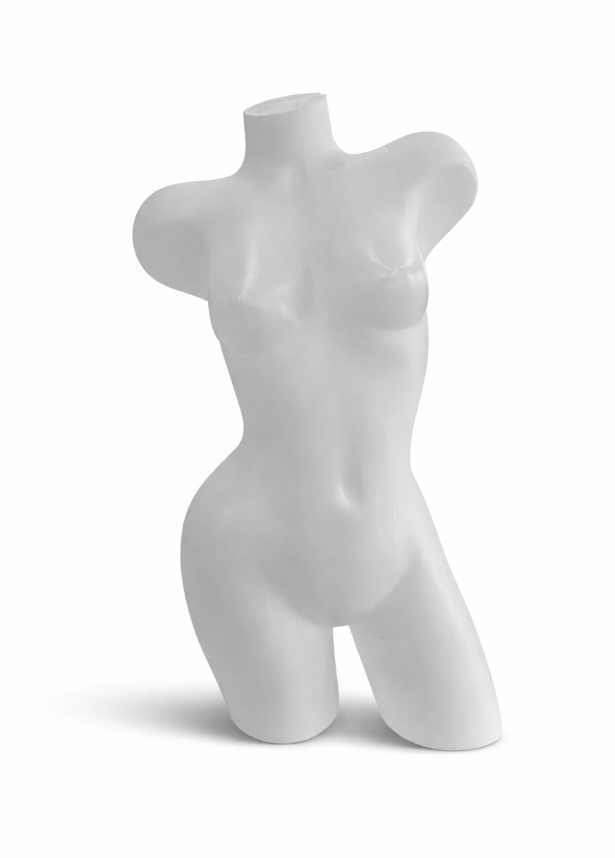 Female Curvy 3/4 Mannequin Display Torso - Eddie's Hang-Up Display Ltd.